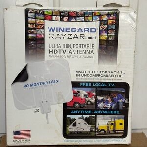 Winegard Rayzar RV-RZ40 Amplified‎ HD TV Antenna indoor VHF UHF portable razor